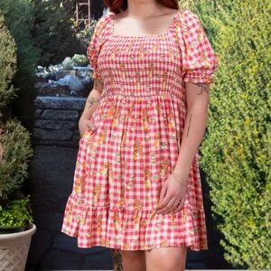 Disney Lilo & Stitch Reuben Gingham Plus Size Smock Dress Boxlunch‎